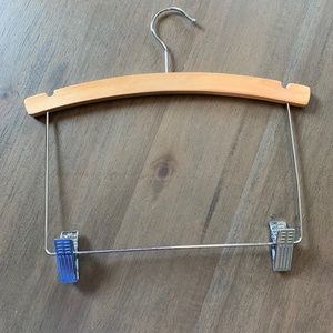 Childs Wooden Hangers Top and Pant Set with clips